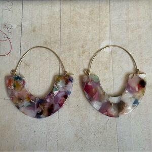 Crescent Dangle Hoop Earrings from Francesca’s OS